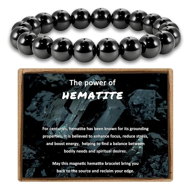 Copper Bracelet for Women and Men Copper Magnetic Bracelet with 3500 Gauss Magnet Beads as Birthday Gifts Hematite