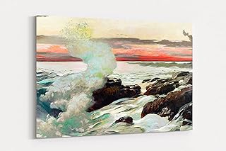 Winslow Homer, West Point Prout's Neck Canvas Wall Art, Winslow Homer Canvas Wall Decor For Bedroom and Living Room (Large)