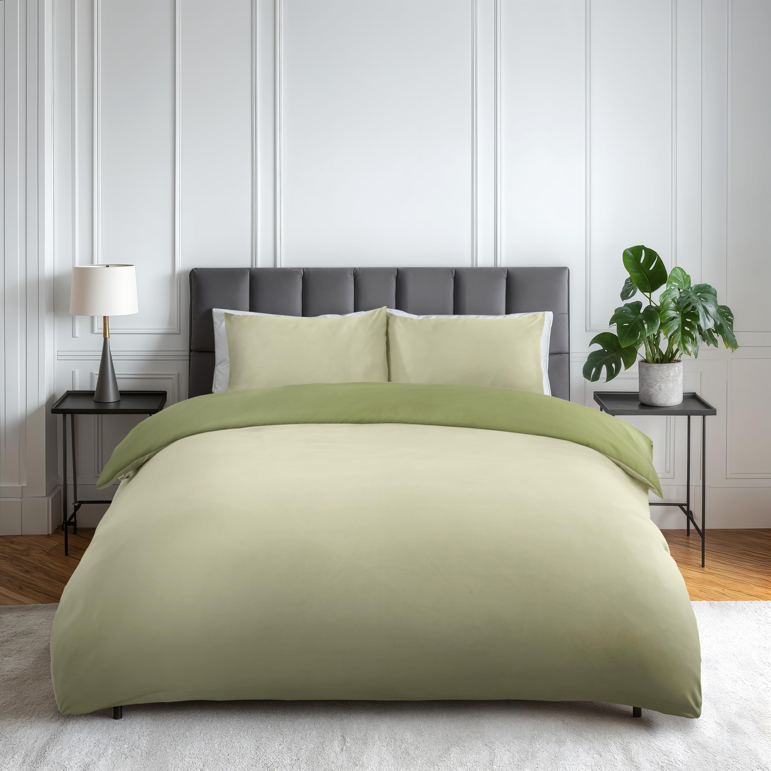 Emma Barclay Lyla Reversible Duvet Double Bed Sage/Olive