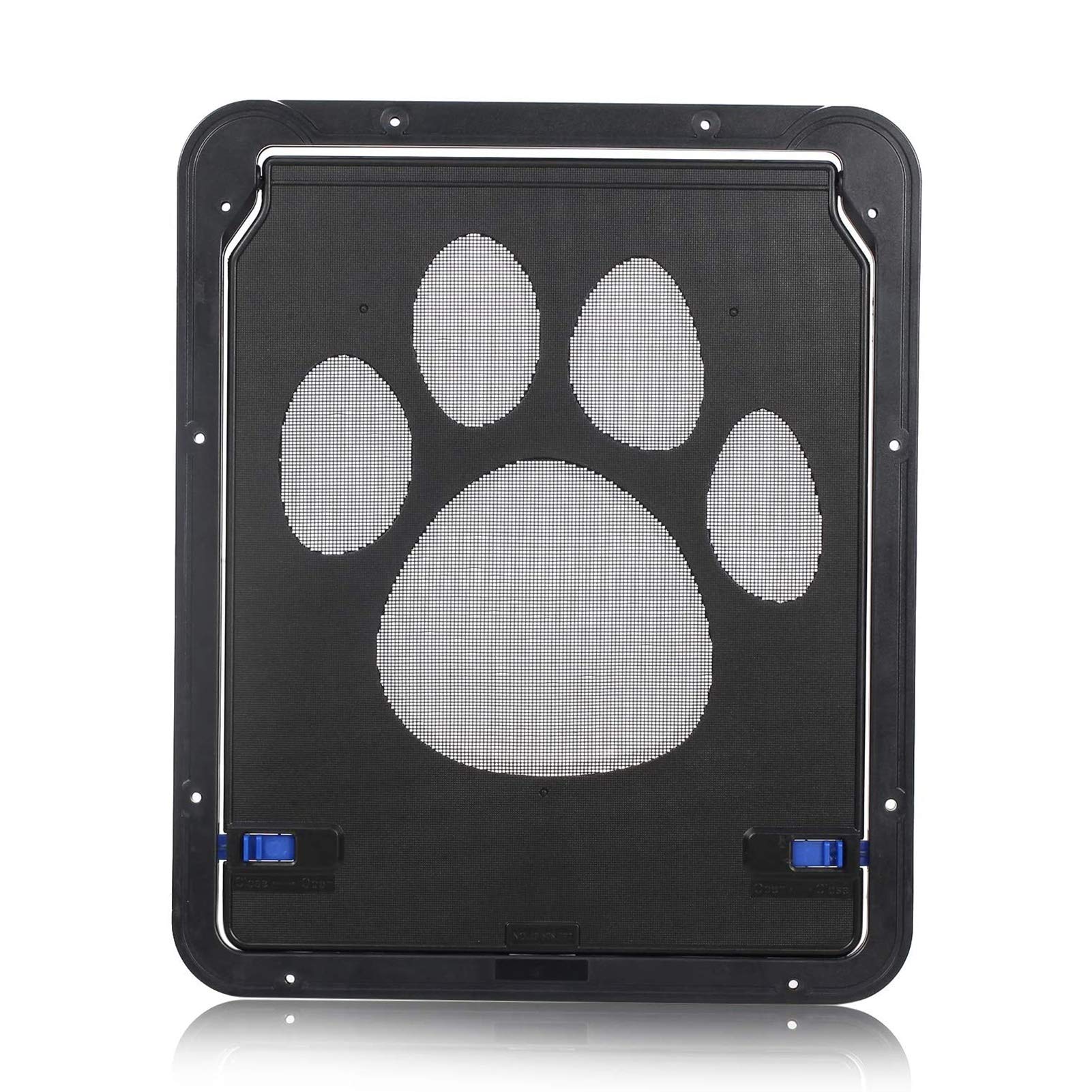 Katzenklappen Hua Katzenklappen- / Haustiertür Mit 2-Wege-Verriegelung, Automatisch Abschließbarer Haustier-Gatter-ABS- Und Nylonmaterial, Für Siebtertür Und Fenster, 2 Größen (Size : 42x37cm)