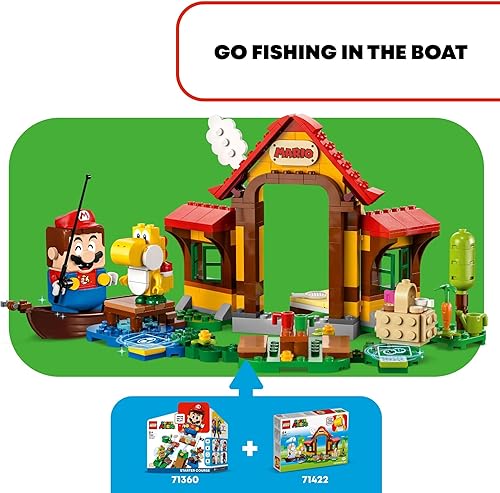Miniatura 6 de LEGO Super Mario Picnic at Mario's House - Juego de expansión 71422, juego coleccionable con figura amarilla de Yoshi, juguete de juego para
