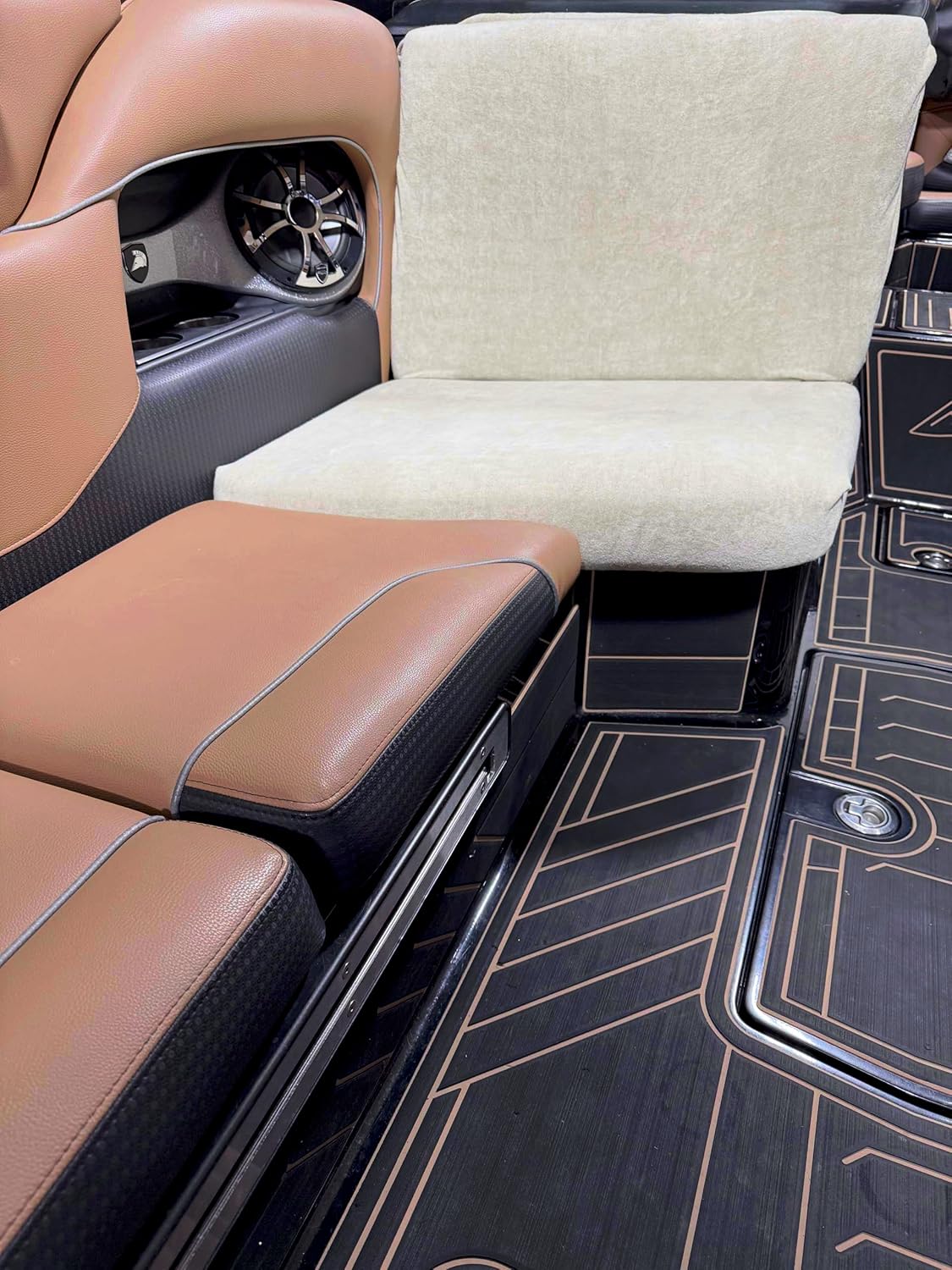 Let's Tie Up Premium Boat Seat Cushion Covers | Small Sand | 2 Count | Breathable Fabric | Heat Dissipation Keeps Seats Cool | Cushion Coozie | Protection & Comfort in One