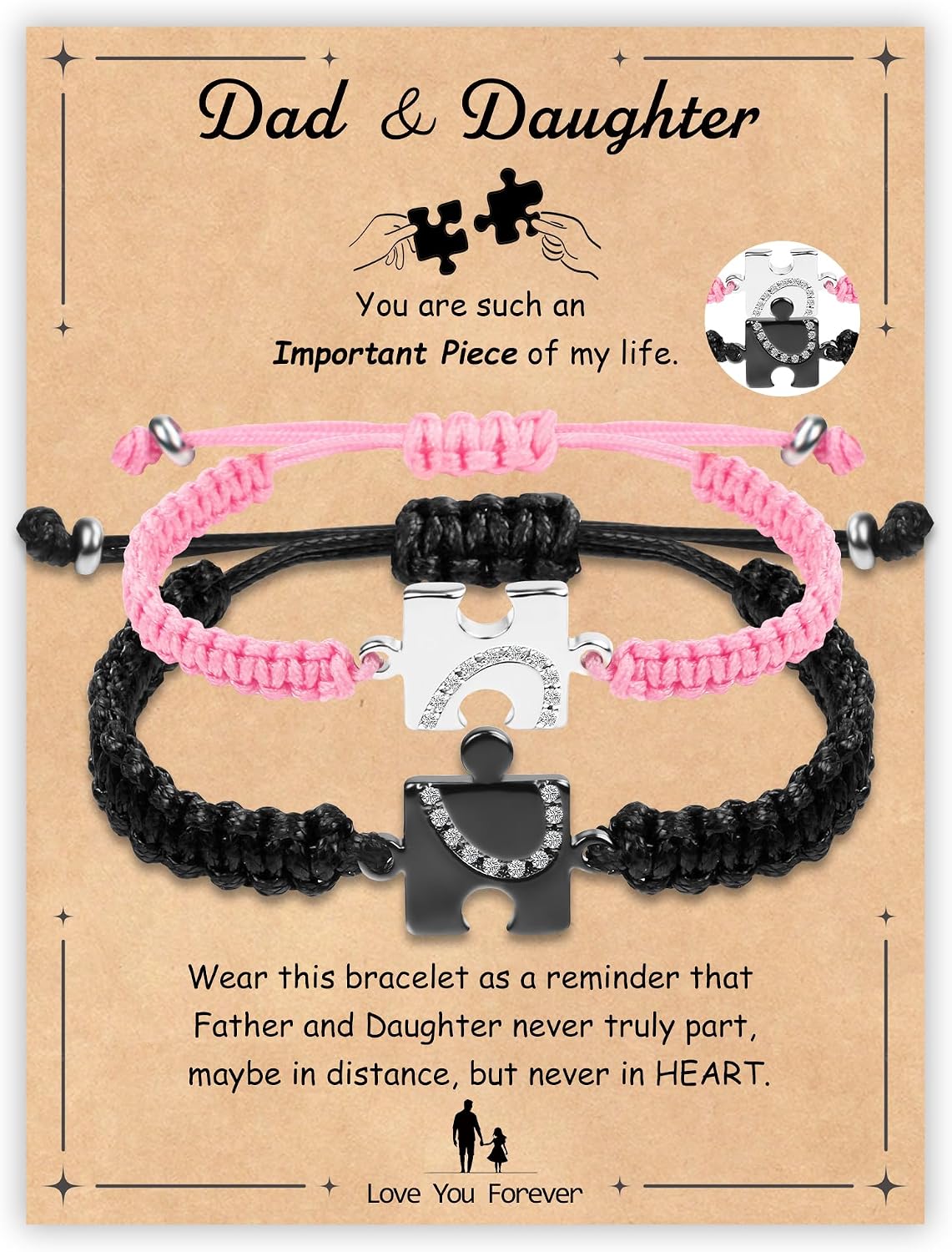 PEALICIOUS Red String Bracelet as Fathers Day Present, Matching Bracelets from Daughter Pinky Promise Bracelet as Fathers Day Gift Ideas, Father and Daughter Jewelry for Protection Couple Bestie Birthday Gifts