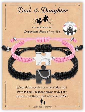 PEALICIOUS Red String Bracelet as Fathers Day Present, Matching Bracelets from Daughter Pinky Promise Bracelet as Fathers Day Gift Ideas, Father and Daughter Jewelry for Protection Couple Bestie Birthday Gifts - View 2