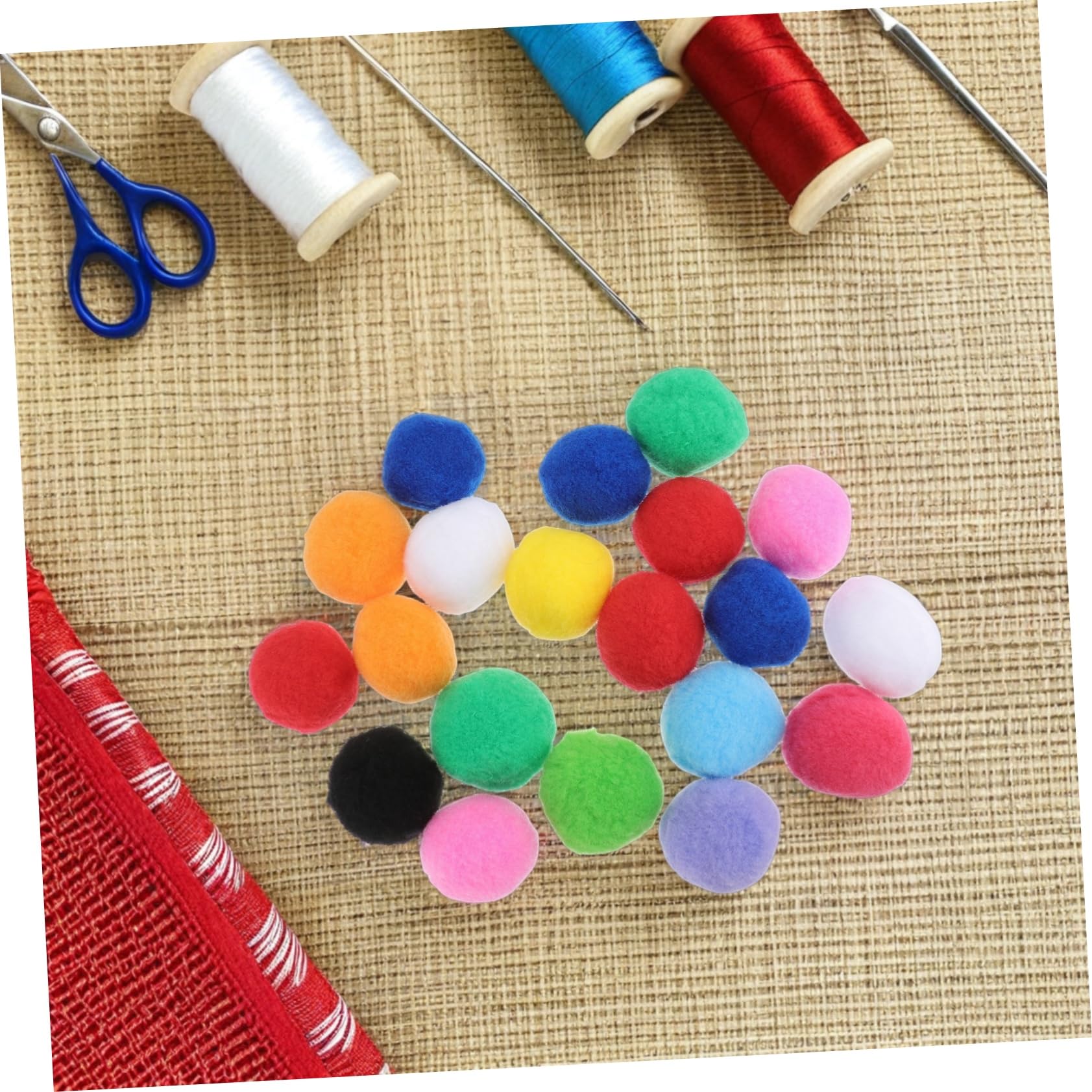 Pompons Artisanaux 4cm, 200 Pièces, Boule Duveteuse pour Loisirs Créatifs