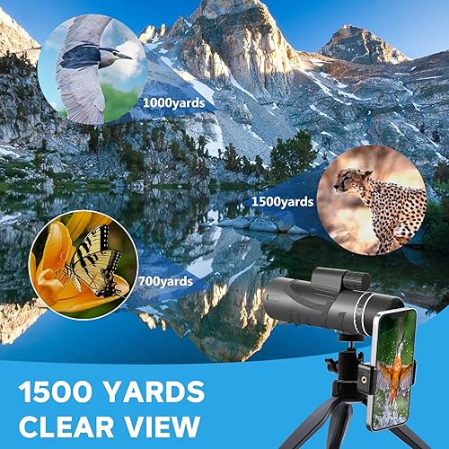 Miniatura 6 de 12x50 Monocular-Telescope for Adults BAK-4 Prism and FMC Lens Monocular Telescope for Smartphone,Monocular Telescope for Hunting Wildlife Bird