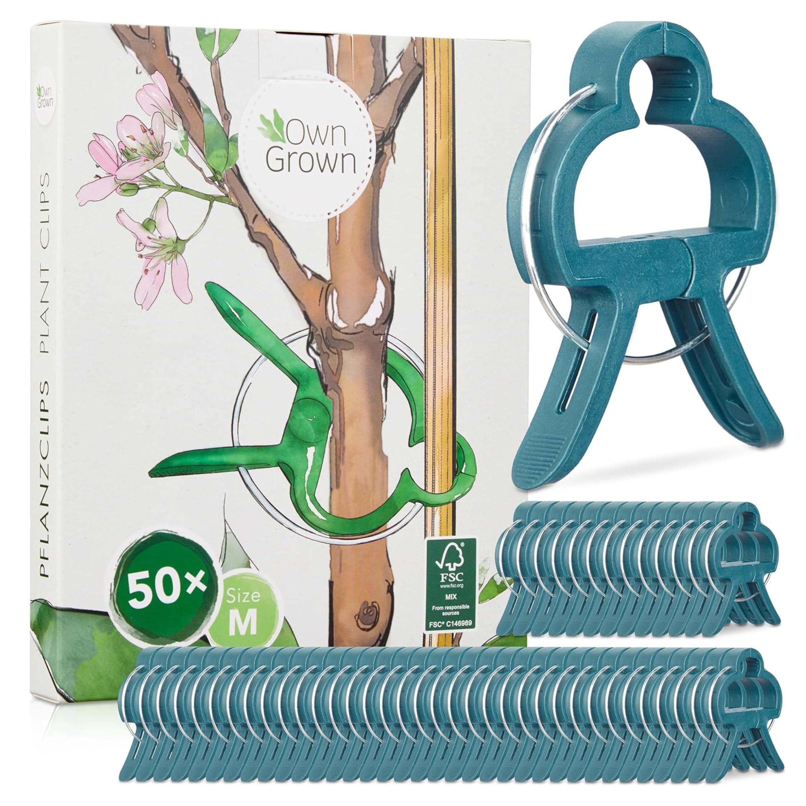 FAINCA 300 Pezzi Clip per Piante Rampicanti Muro, Plastica Pianta Rampicante, Clip per Piante da Giardino, Pomodoro Verdure Clip, Garden Trellis Plant, per Alberi Fiori, Piante, Viti, Verdure