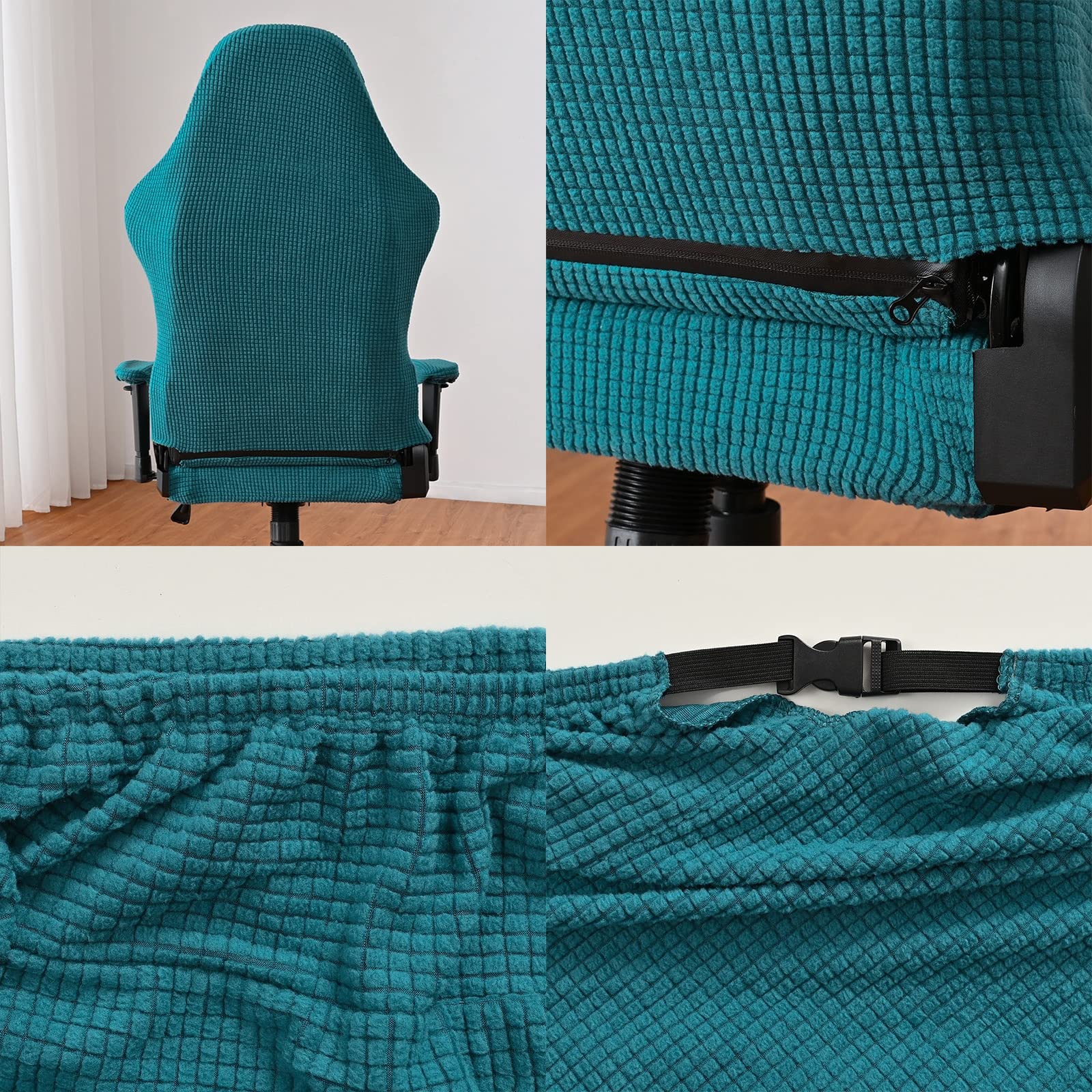 Funda protectora para silla de oficina giratoria de 4 piezas