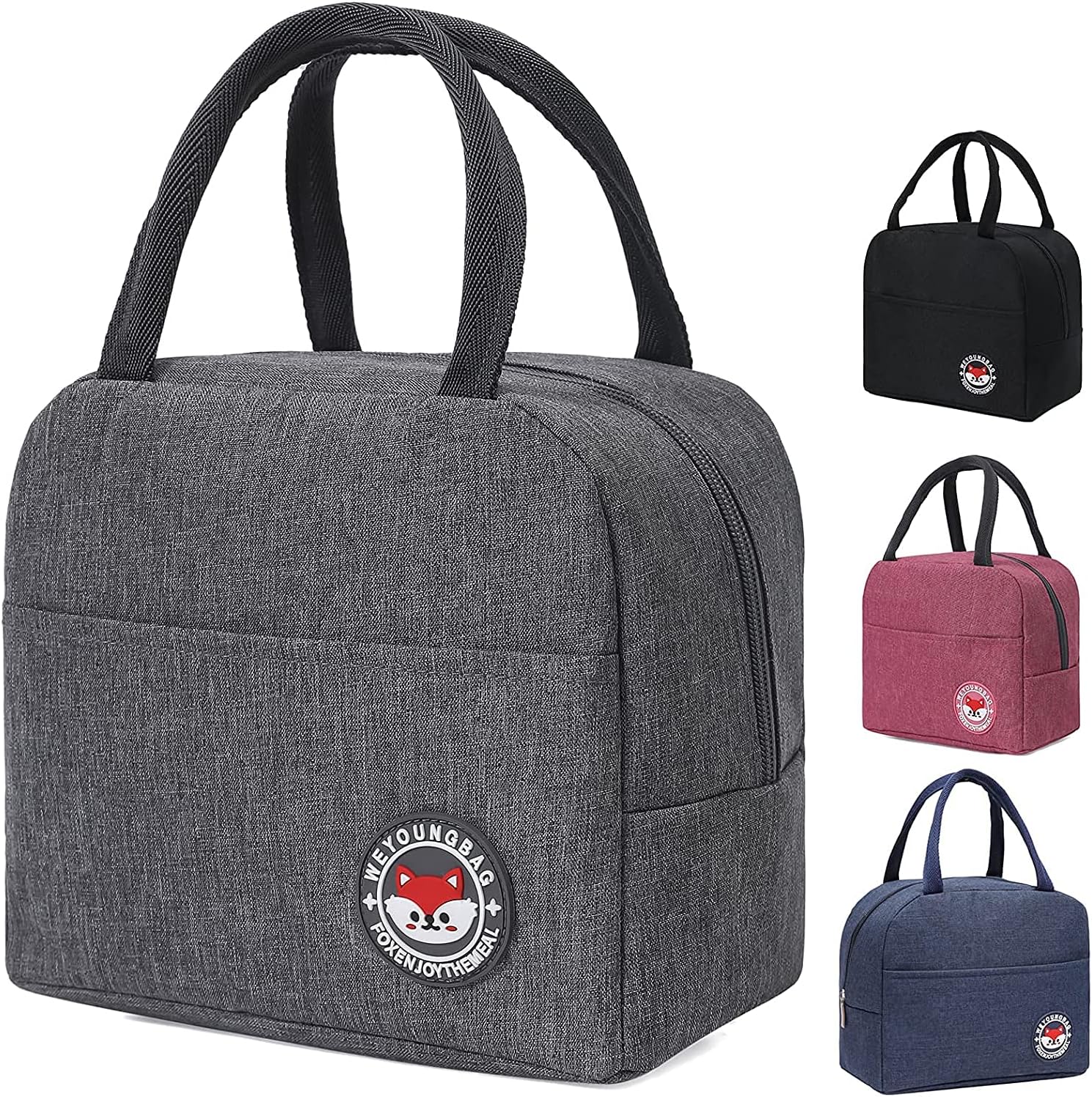 COOLBABY Small Fridge Bag, Cooler Bag Thermal Lunch Box Office, for Office Work School Travel Camping Outdoor Picnic (Grey)