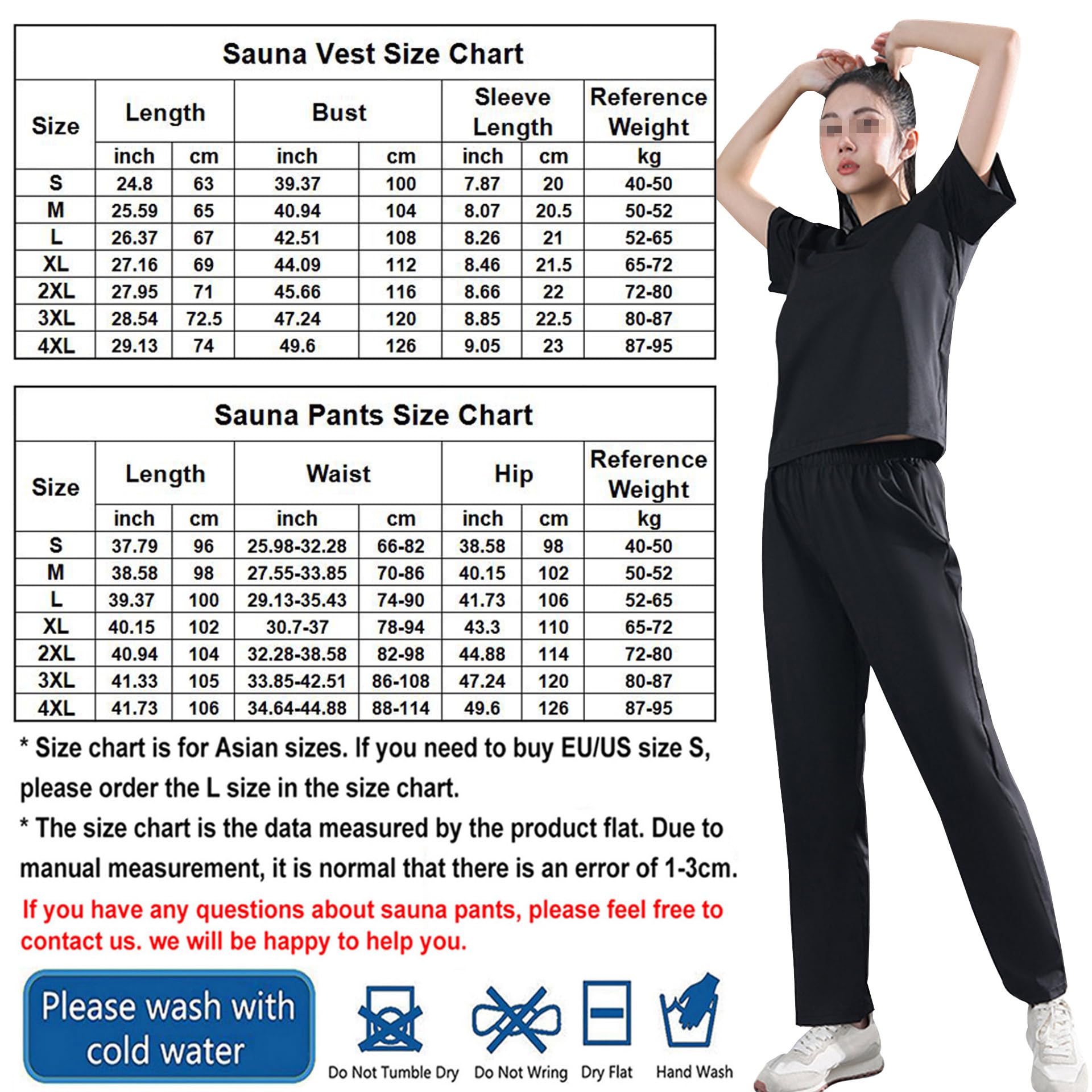Traje Sauna Mujer Adelgazante, Trajes De Sudoración, Fajas Reductoras Mujer Adelgazantes, Trajes De Sudor Fitness Yoga Running Gimnasio, Conjunto De Pantalón Superior