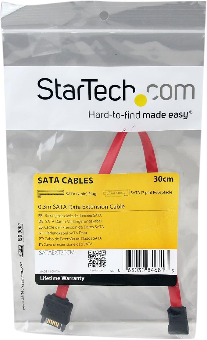 Cable de extensión SATA de 30cm StarTech.com miniatura 5