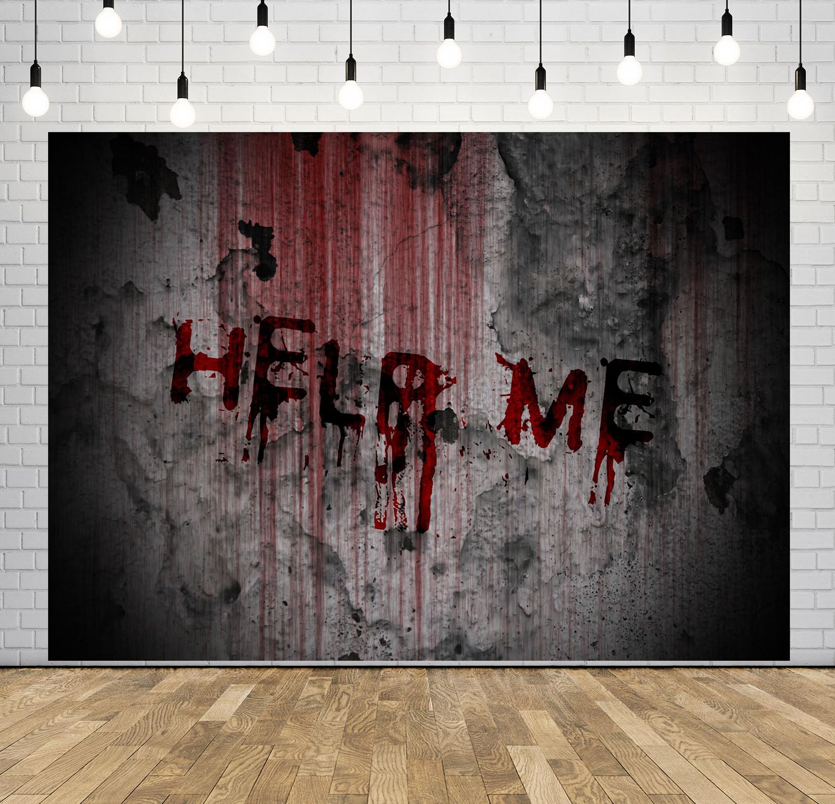15x10FT (4.6x3m) Muro Grunge Con Messaggio Insanguinato Sfondo Fotografico
