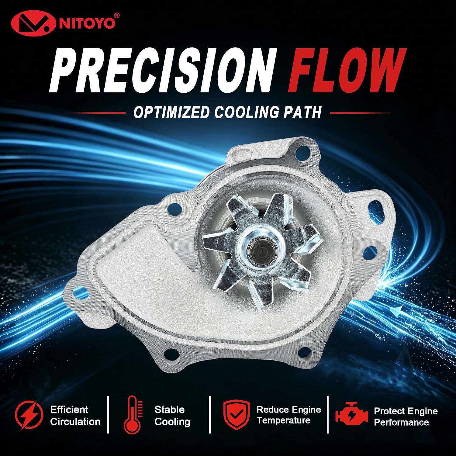 AW9414 Engine Water Pump with Gasket Compatible with Toyota Corolla Camry Highlander Matrix RAV4 Solara, Lexus HS250H, Scion tC, Pontiac Vibe 2.0L 2.4L L4 Engine