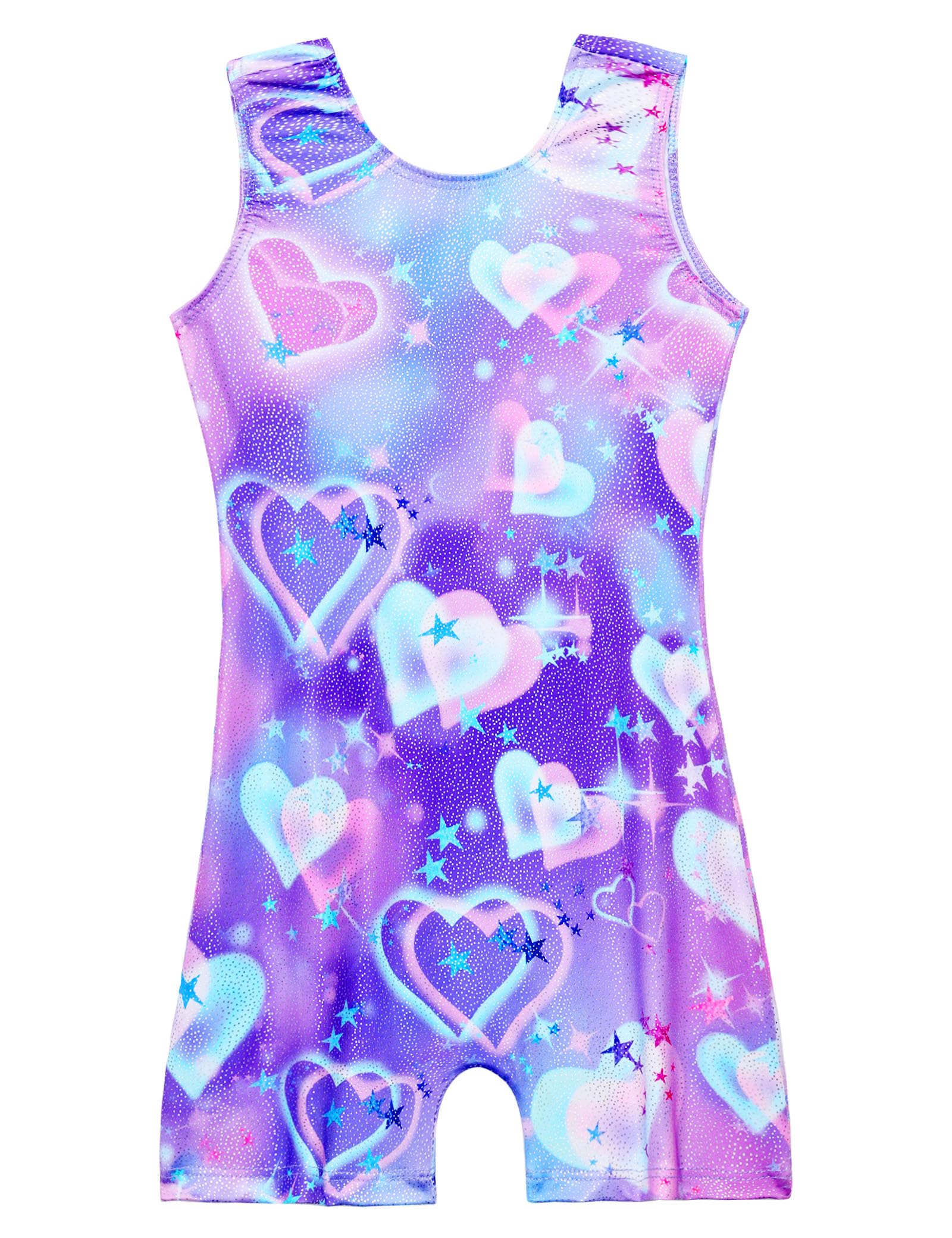 Domusgo Gymnastics Leotards for Girls Sparkly One Piece Biketard Size 1-10Y
