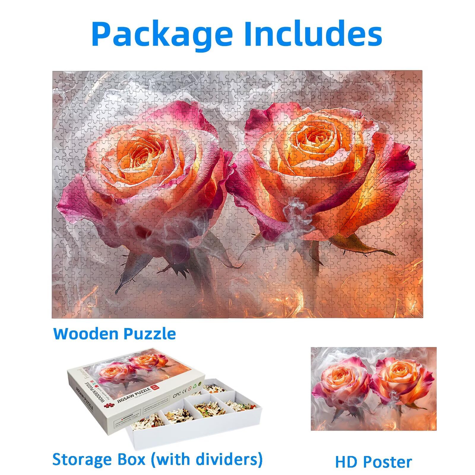 Amazon.com: Rose Puzzles for Adults 5000 Pieces, Flowers Jigsaw