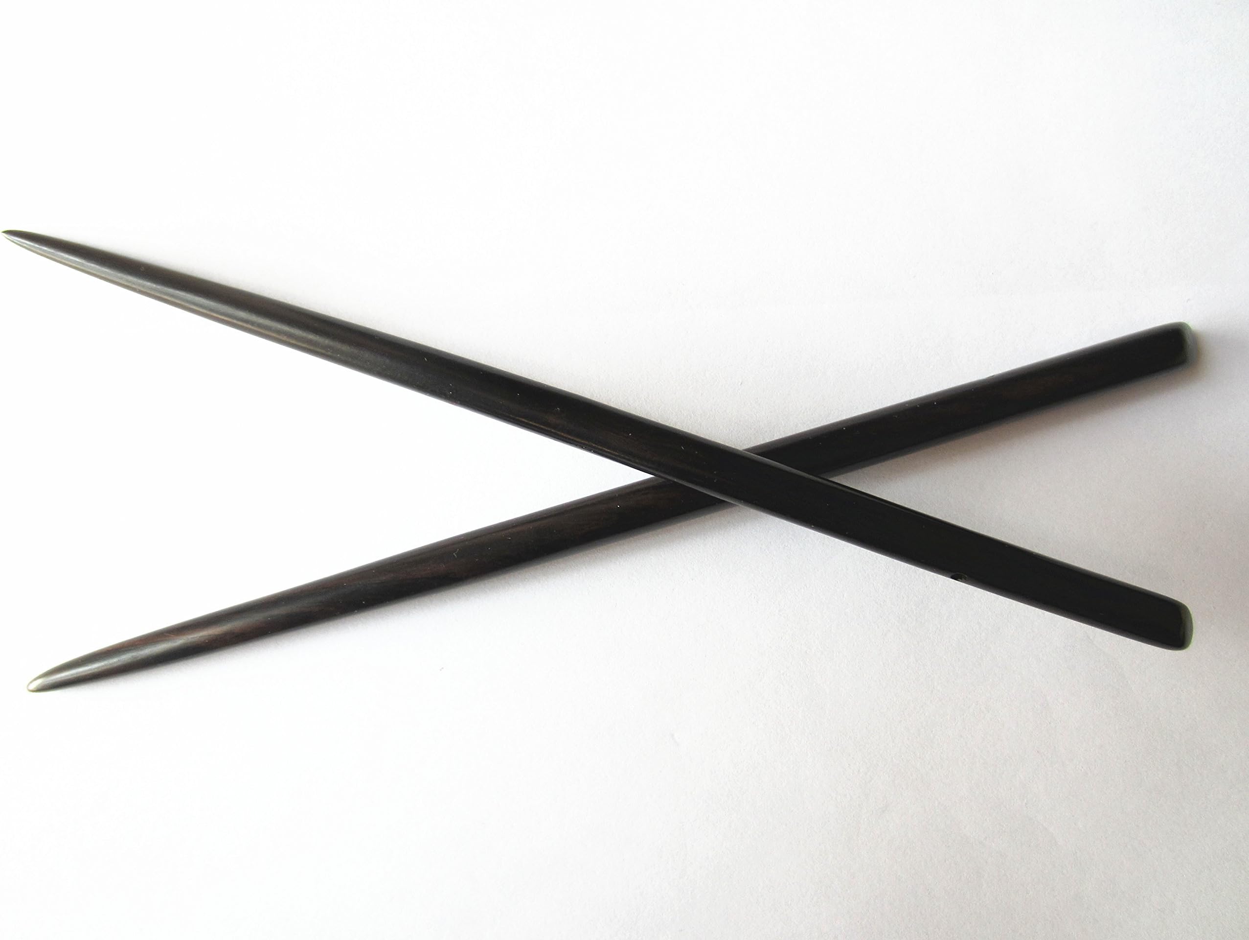 Zz-bs-zg 2 Count Hair Sticks Natural Ebony (Black Sandalwood) Handmade Carved Hair Clip Shawl Hair Pins Pack of 2 Pcs