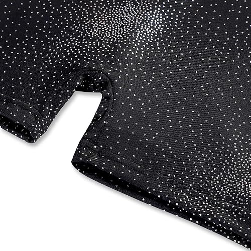 Miniatura 5 de Belovance Maillots de gimnasia para niñas con pantalones cortos, patrón brillante de mariposas y flores, sin mangas, biketards, rosa intenso negro