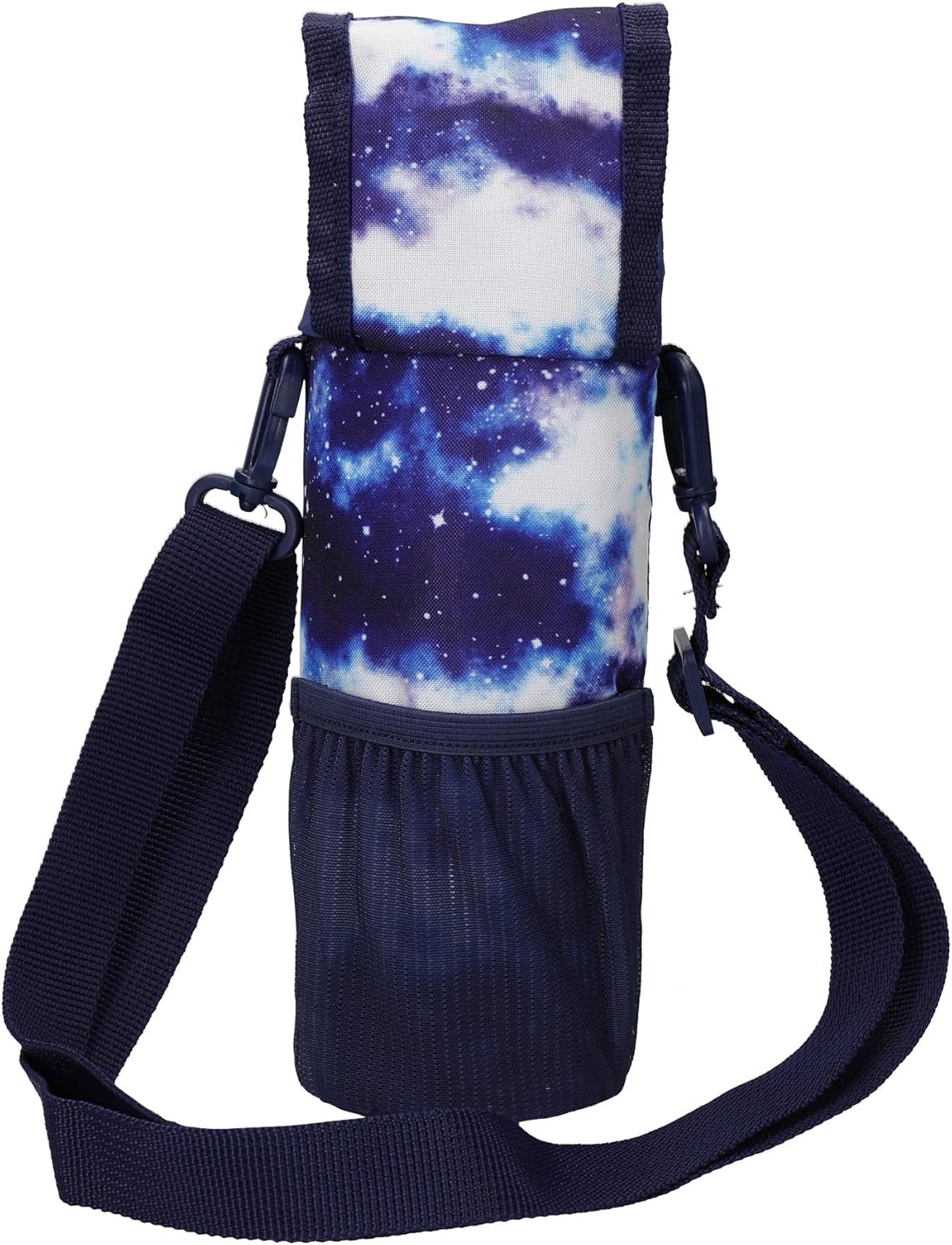 BUILT Insulated Bottle Bag with Shoulder Strap & 'Galaxy' Design, 100 percent Polyester with Food Safe PEVA Lining, Multi Colour, 9 x 11 x 25cm