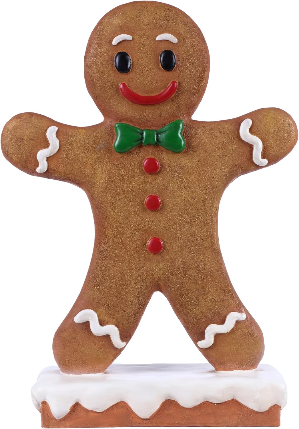 Hi Line 85180-A Gingerbread Boy Christmas Statue Brown, Polyresin