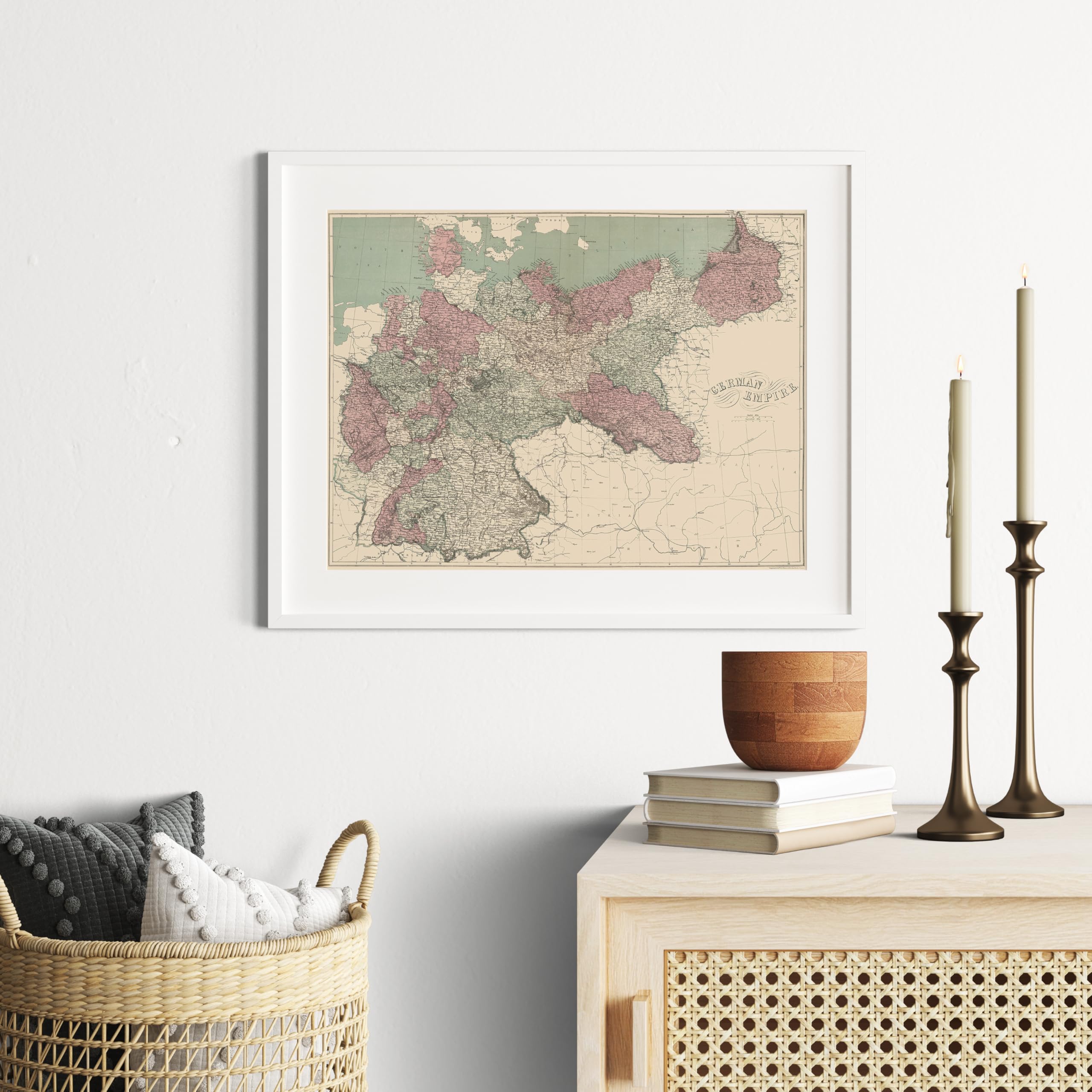 Amazon.co.jp: 歴史的な地図 | 1873 ドイツ帝国。 ビンテージ