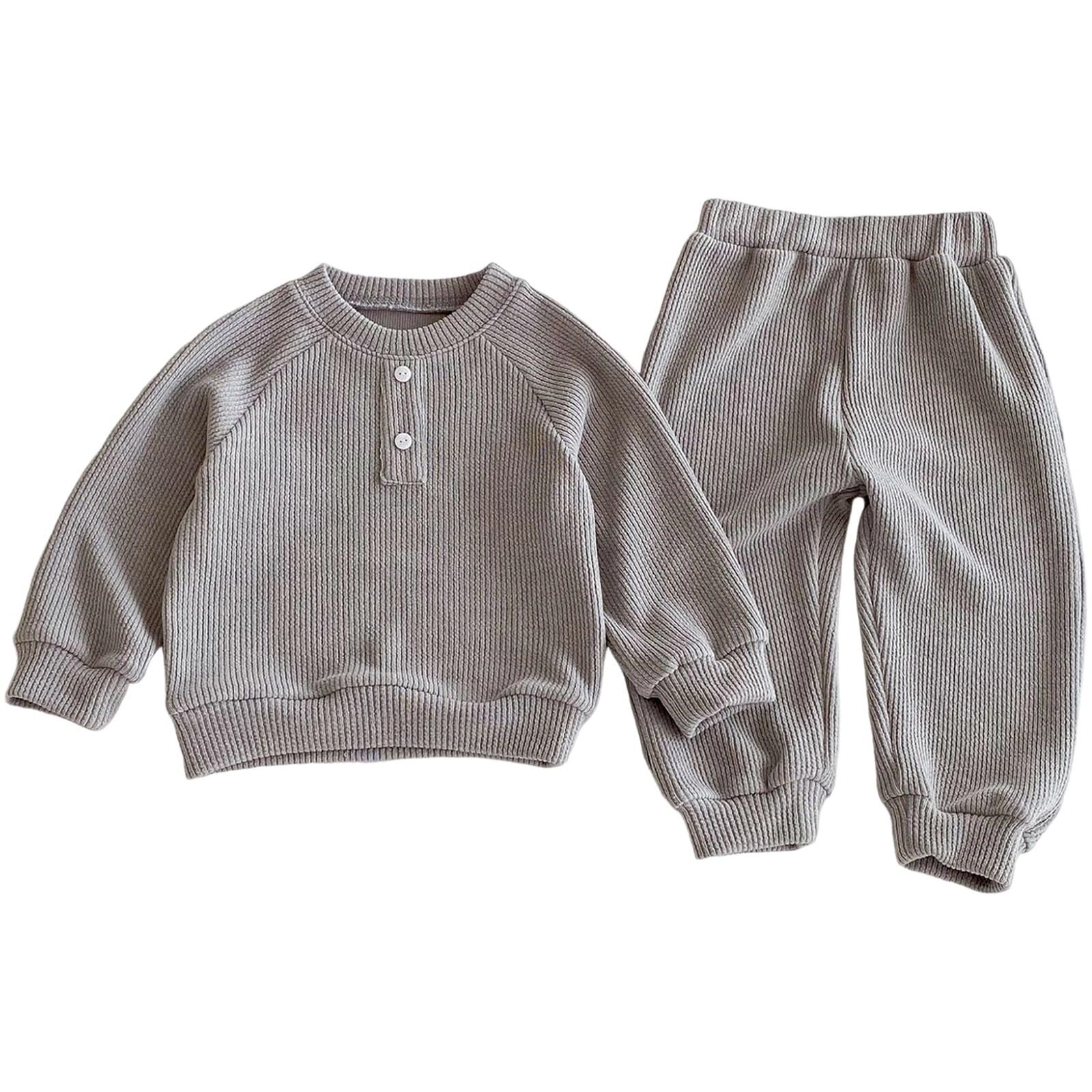 Tenue à capuche manches longues ensemble deux pièces ample et confortable - 8