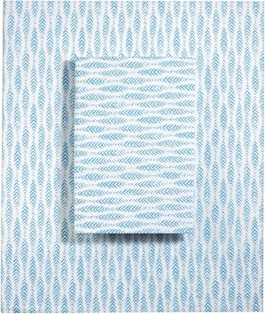 Pine Cone Hill Feather Ogee French Blue Graphic Cotton Sheet Set, Twin