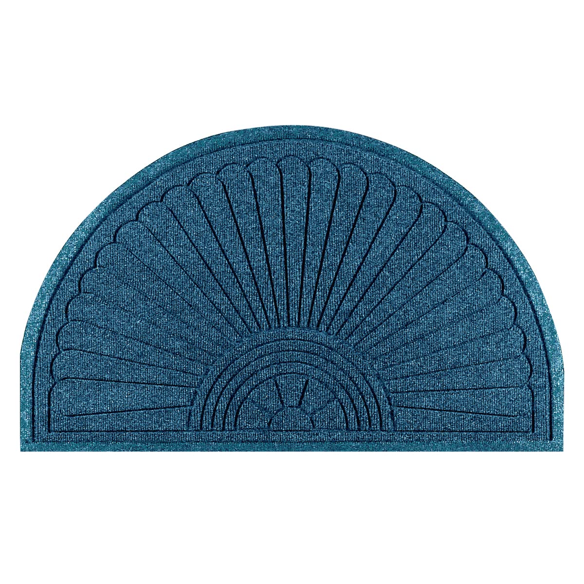 M+A Matting 272 Waterhog Grand Classic Polypropylene Fiber Half Oval Entrance Indoor/Outdoor Floor Mat, SBR Rubber Backing, 1.8' Length x 3' Width, 3/8" Thick, Bordeaux