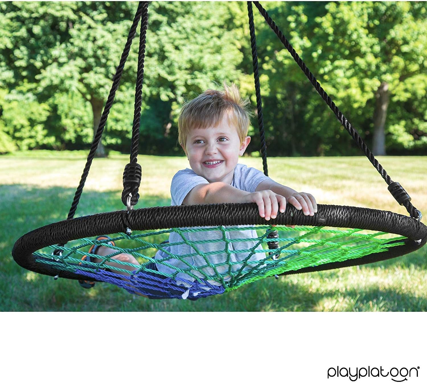 Play Platoon Spider Web Tree Swing - Fully Assembled, Easy to Install, 40 Inch Diameter