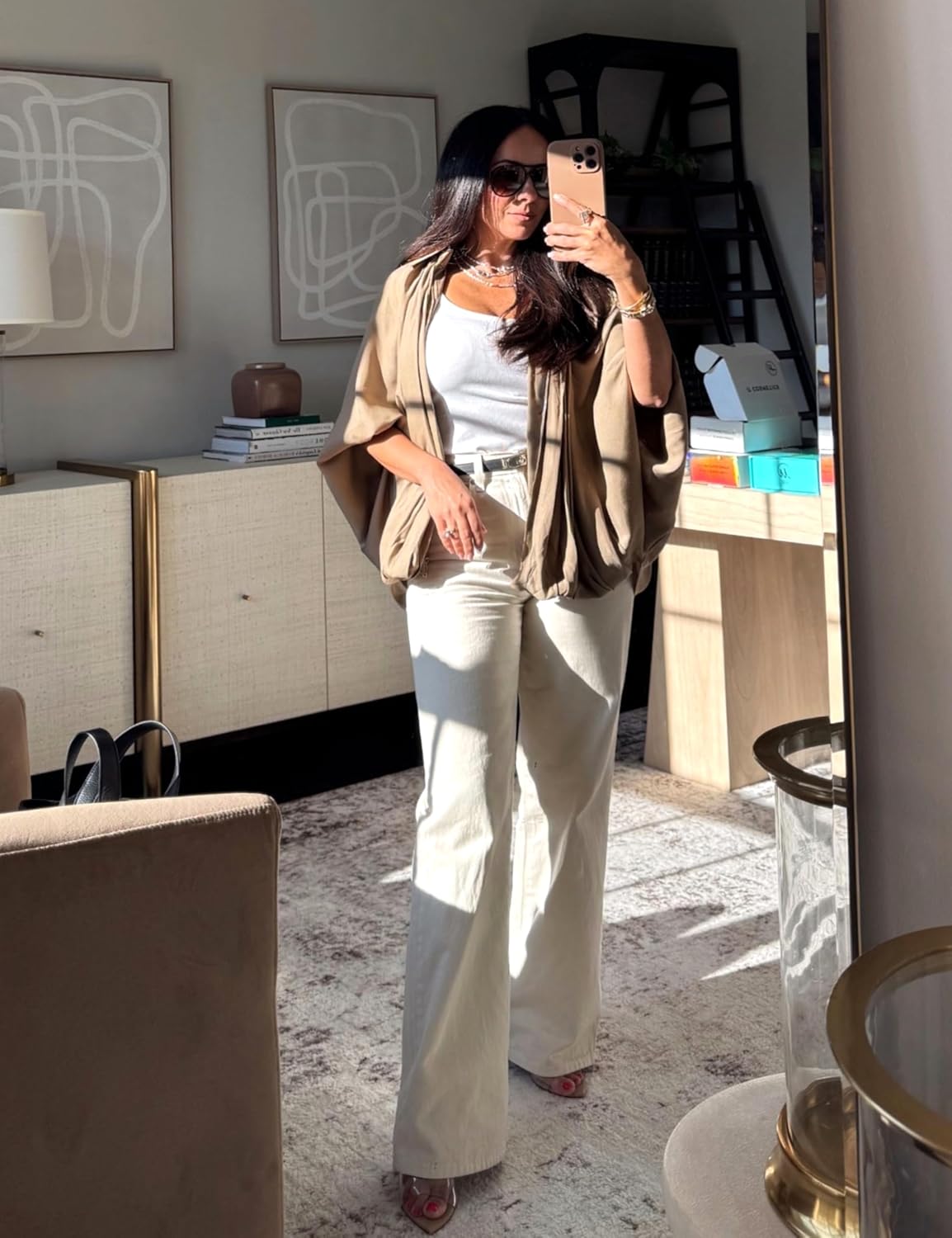 Womens Casual Puffed Bomber Jackets Lightweight Pleats Bubble Sleeves Lapel Collar Zipper Shirts Streetwear - Image 7