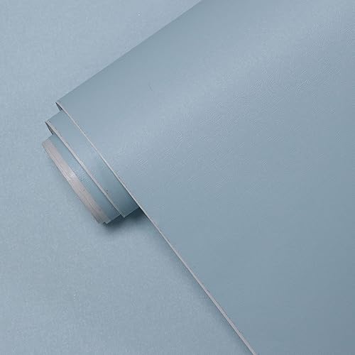 Yasinet 17.7'' x118'' Blue Peel and Stick Wallpaper Contact Paper Waterproof Self Adhesive Removable Wall Textured Decorative for Covering Countertop Table Cabinet Vinyl Film