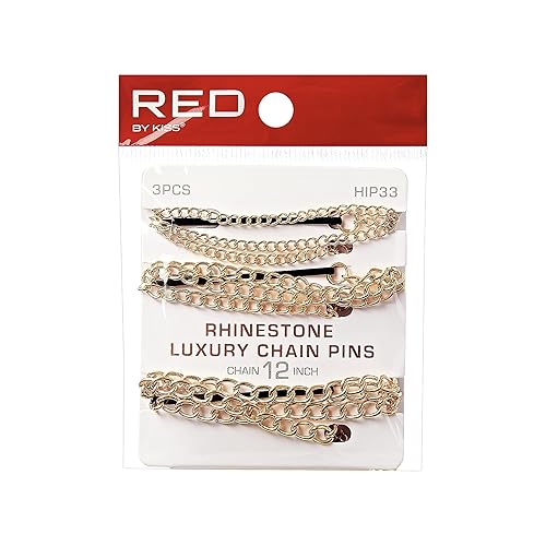 Miniatura 2 de RED by Kiss 3 horquillas de pelo Bobby con diamantes de imitación, pinzas de metal dorado y plateado con diamantes, pasador de cristal, graduación,