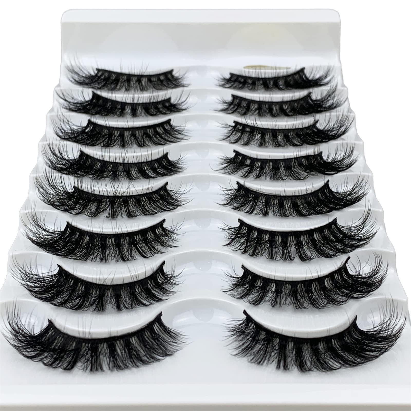 KOKAY False Eyelashes Russian Strip Lashes Faux Mink Lashes 8 works DD Curl - Image 4