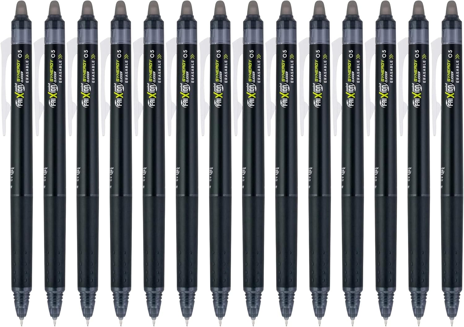 PILOT FriXion Synergy Clicker Erasable Gel Ink Pens, Extra Fine Point, Black Ink, 14-pack (17826)