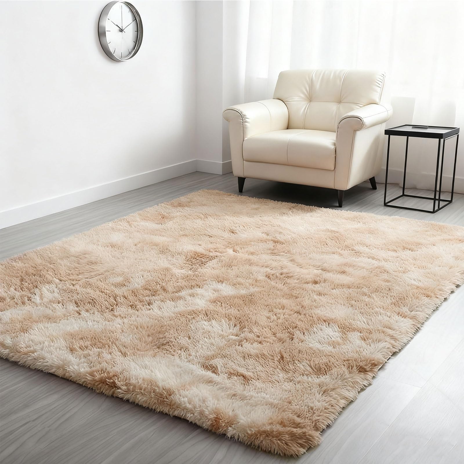 Tapis chambre 260x320 cm poils longs fini les sols froids avec ce shaggy lavable