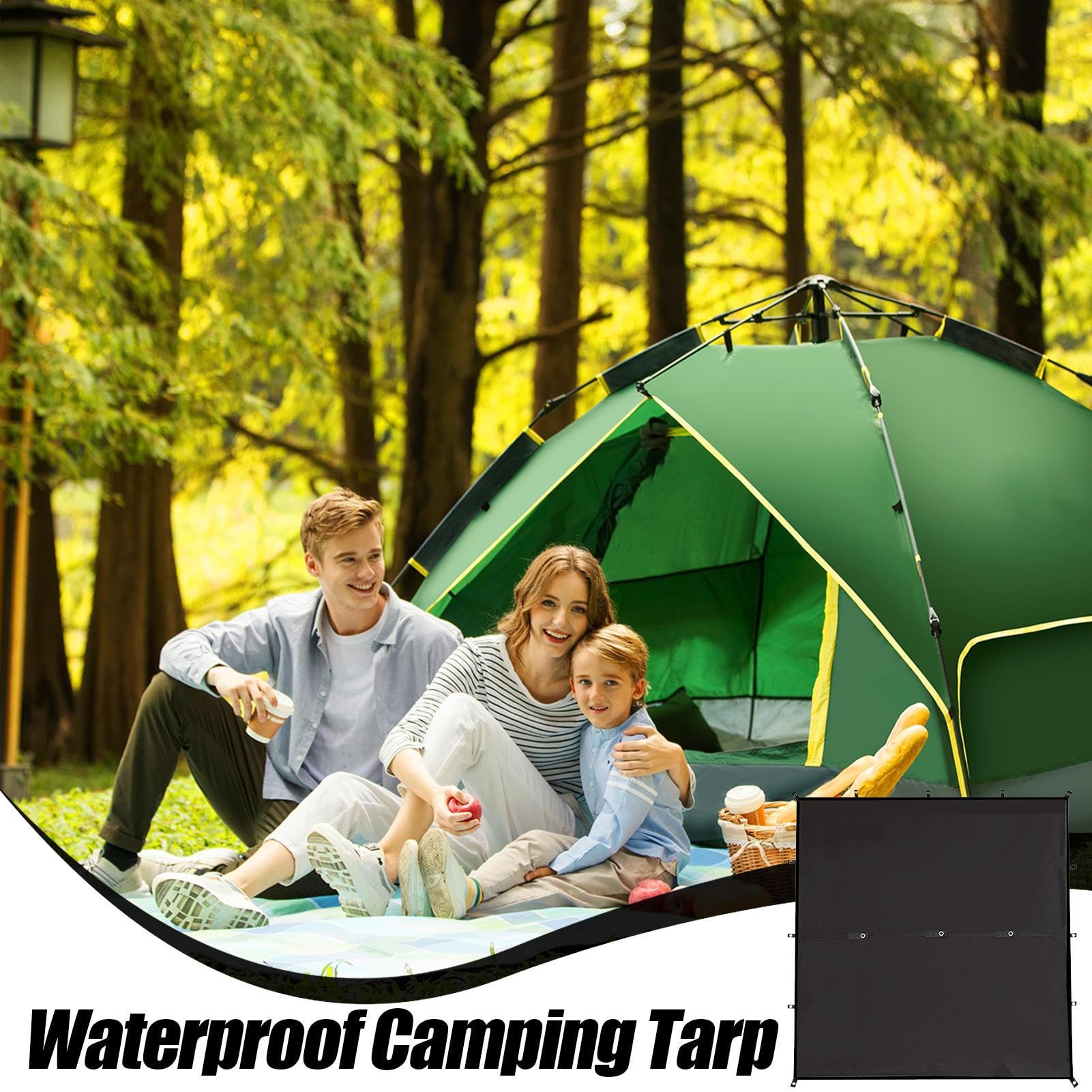 Tarp Do Namiotu Markiza Plandeka Schronienie Przeciwdeszczowe Sprzęt | Plandeka przeciwsłoneczna Łatwy Montaż Wędrówki Trekking Hamak Kemping Plaża Outdoor Park Trawnik Podróże Aktywno