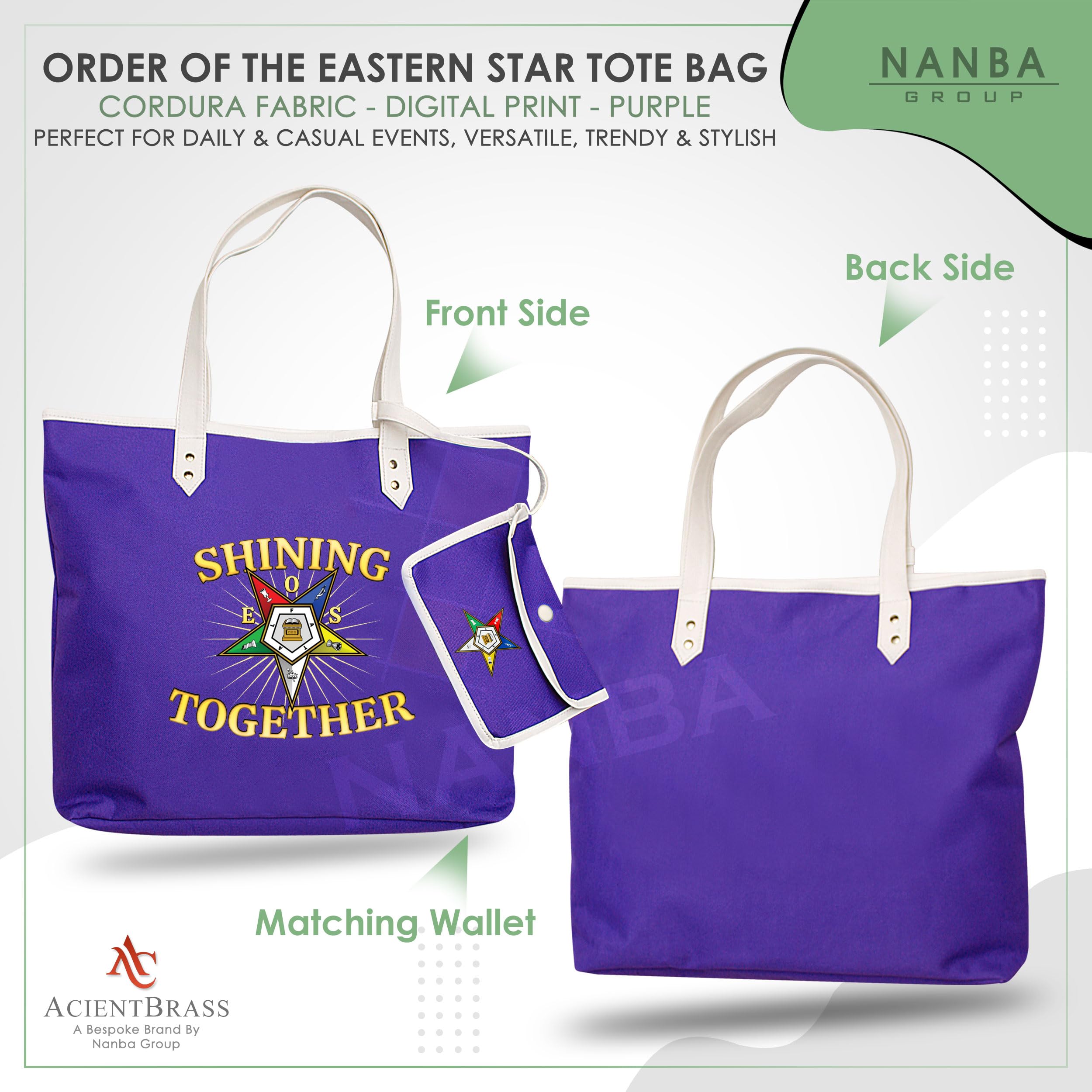 Order of the Eastern Star Tote Bag - Shining Together OES Print