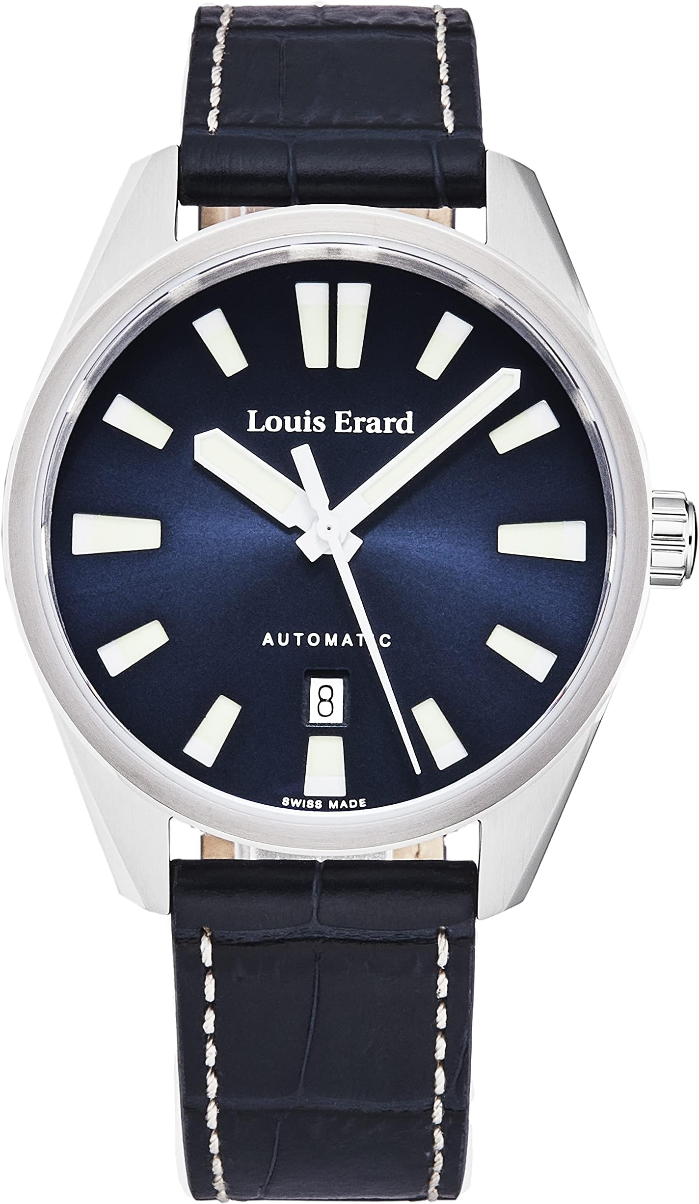 Men's 'Sportive' Blue Dial Blue Leather Strap Automatic Watch 69108AA05.BDC155