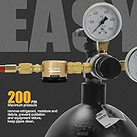 Vista 5 de Herramienta de purga de nitrógeno, regulador de flujo de nitrógeno de purga HVAC, amarillo