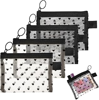 4 mini bolsas de malla con cremallera, mini b...