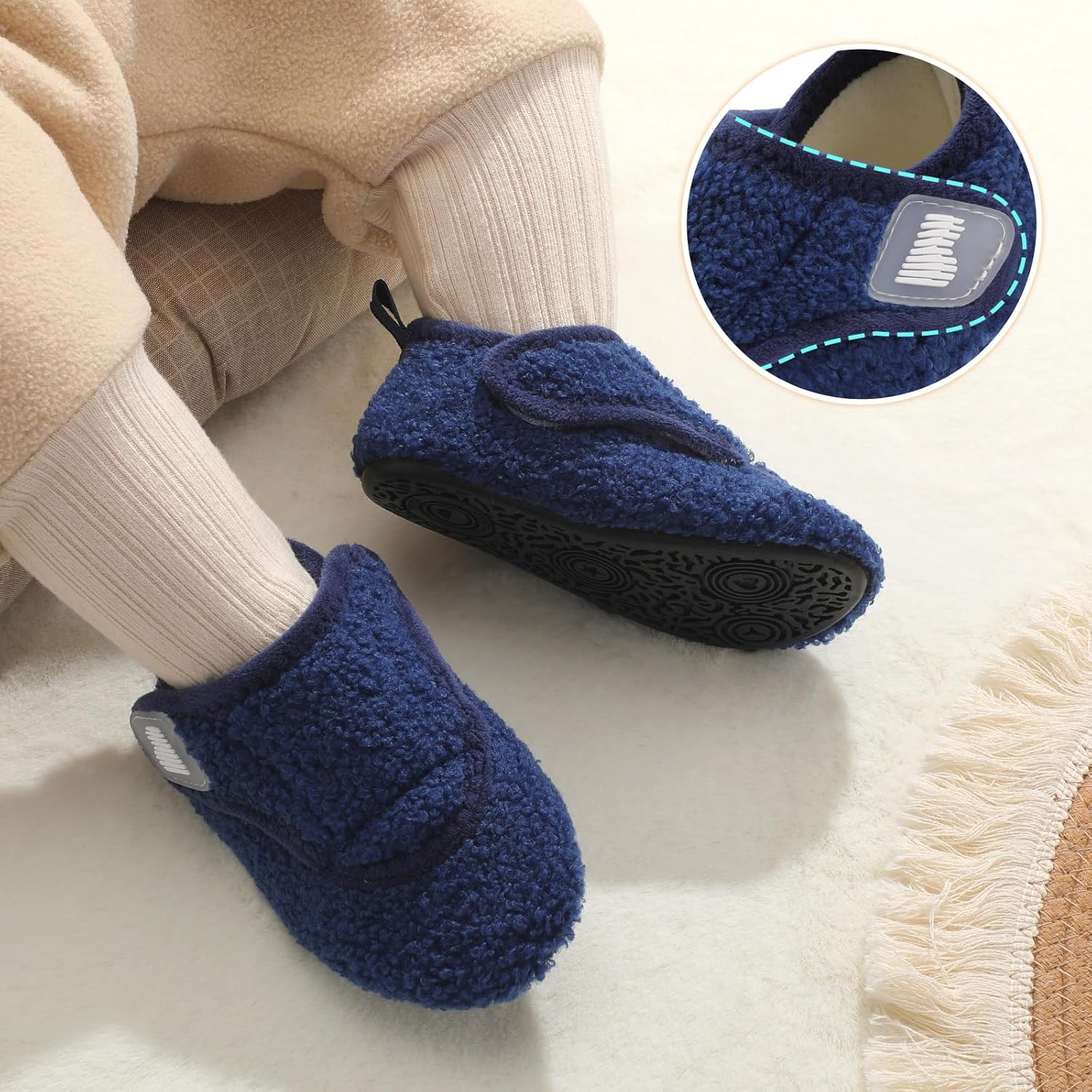 BARERUN Toddler Slippers Boys Girls House Shoes Warm Kids Slippers With Non-Slip Rubber Sole Fuzzy Cozy Walking Shoes Indoor/Outdoor - Image 6