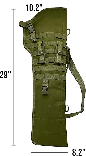 Miniatura 7 de Silfrae Funda táctica de escopeta para rifle táctico, bolsa de hombro