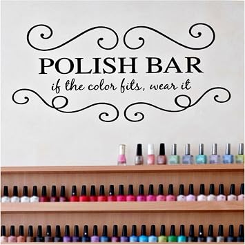 Polish Bar Wall Decal, Nail Salon Decor