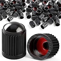 Vista 27 de 10 piezas de tapas de válvula de neumático TPMS con vástago largo, tapas de válvula de rueda de plástico negro para TPMS TR20008, tapas de vástago