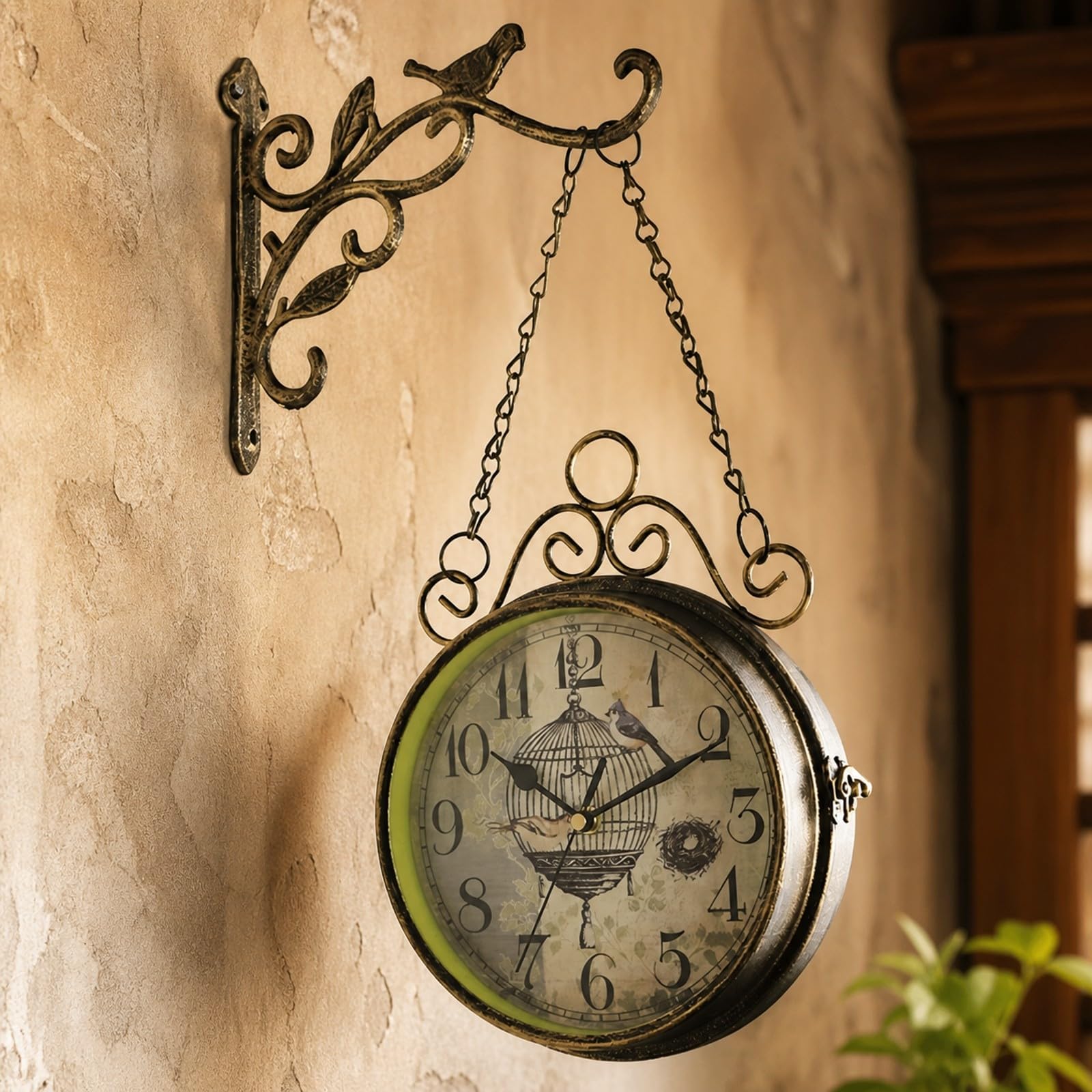 rockible Orologio Bifacciale in Ferro Lavorato