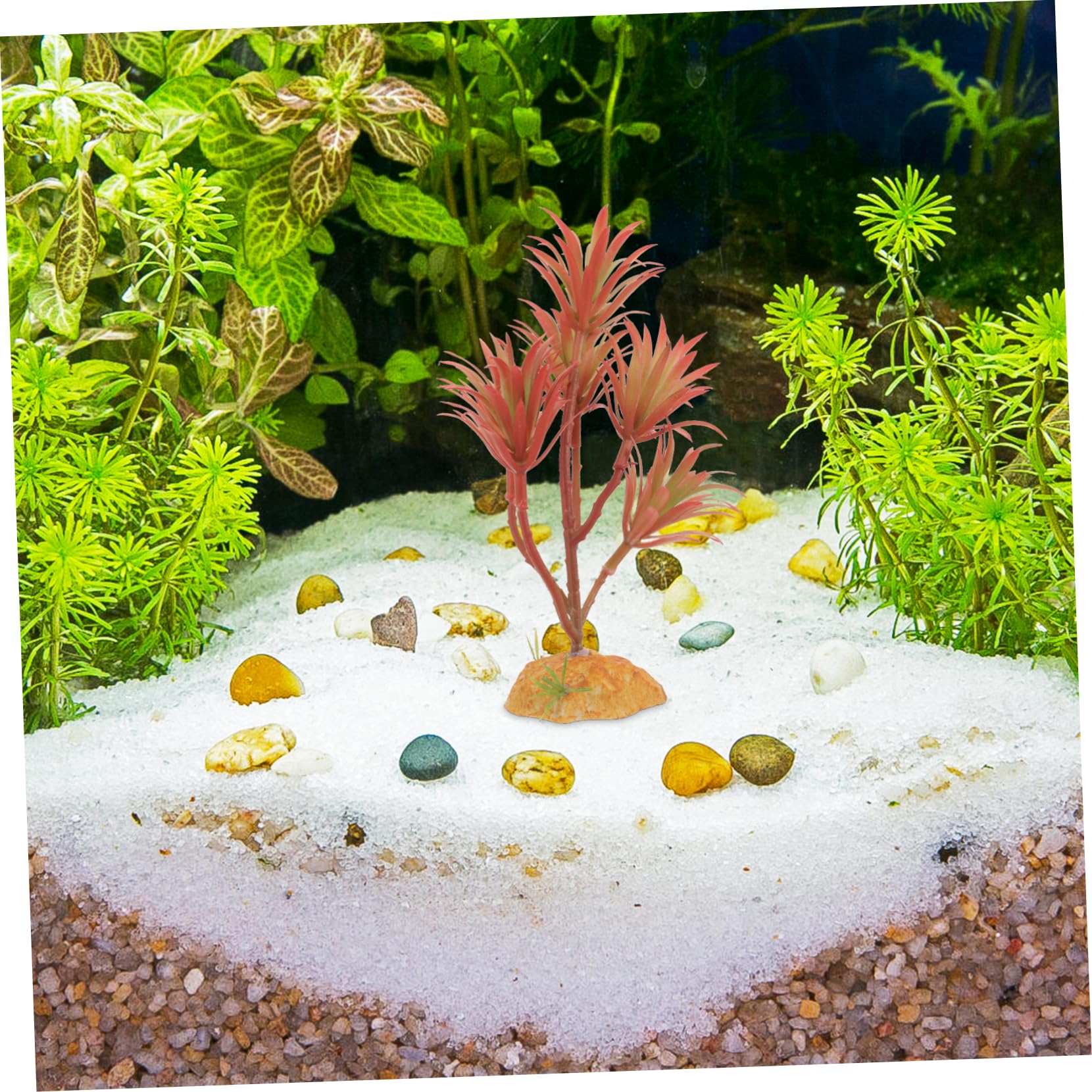 Sosoport 5 Pz Piante verdi e paesaggistiche simulate decorazioni per acquari piante acquatiche artificiali eucalipto pianta artificiale dell'acquario piante d'acquario finte betta pesce
