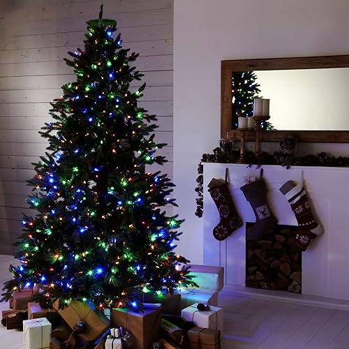 Miniatura 5 de Dazzle Bright Luces para árbol de Navidad, luces de cascada con control remoto y 8 modos de iluminación, luces de Navidad para decoración de árbol