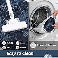 Vista 7 de BEQHAUSE Tapete para puerta de 20 x 32 pulgadas, antideslizante, lavable, resistente a las manchas, absorbente, tapete de bienvenida para puerta