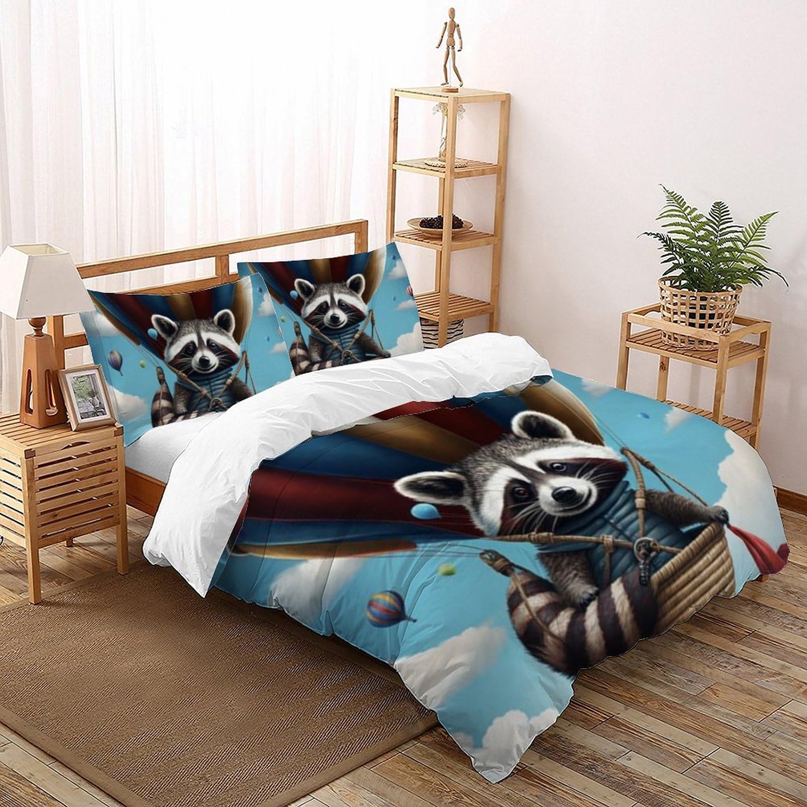 Housse de couette raton laveur microfibre pour en finir avec le linge rêche sur lit King