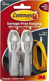 Command Cord Bundlers, White, 6-PACK
