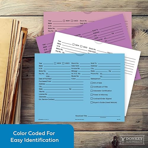 Miniatura 8 de Sobres impresos para ofertas de vehículos de 9 x 12 pulgadas (100 envueltas retráctiles) (azul)